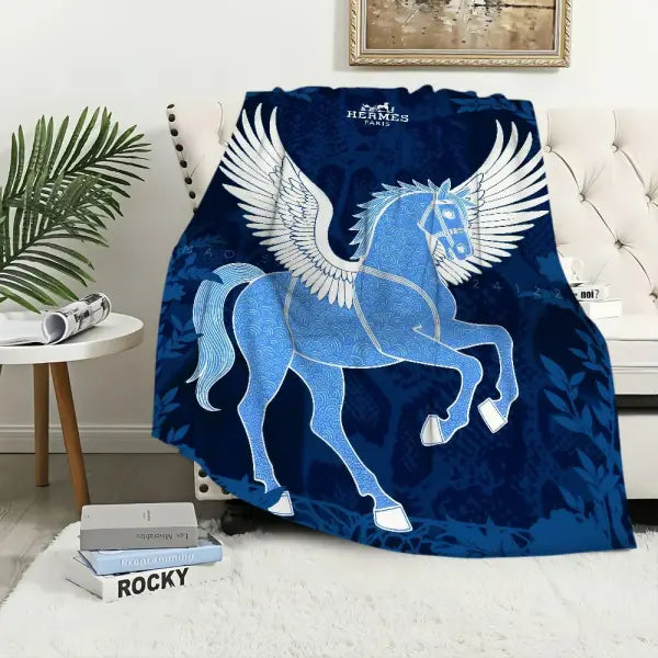 art warm soft luxury plush brand Fashion blanket for sofa living room office LOGO bedroom travel gift Flannel