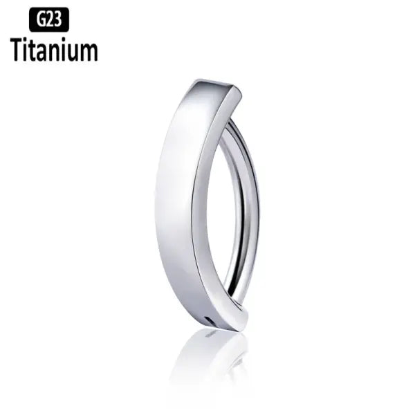 ASTM F136 Titanium Piercing 14G Belly Button Ring Reverse Curved Navel 10/12mm Bar Length Barbell Body Piercing Jewelry