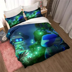 Astro Bot Cute Cartoon Bedding Set - Duvet Cover & Pillow Case for Kids & Adults - Himpall