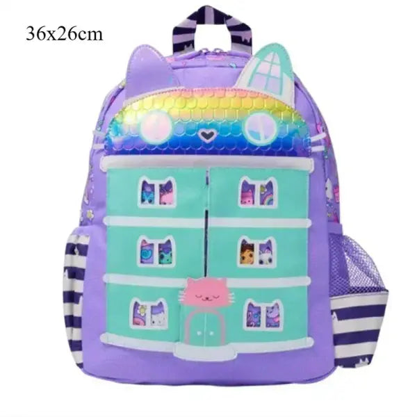 Australia Original Gabby Dollhouse Classic Student Backpack 42cm X 30cm Lunch Bag Pencil Case - M 36x26cm