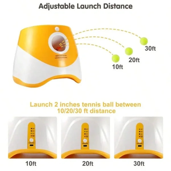 Automatic Dog Ball Launcher – Interactive Tennis Throwing Toy - Himpall