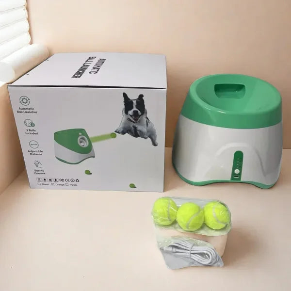 Automatic Dog Ball Launcher – Interactive Tennis Throwing Toy - Himpall