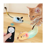 Automatic Sensing Moving Mouse Interactive Cat Toys Electronic Remote Squeaky Cat Toy For Kitten USB Rechargeable Pet