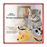 Automatic Sensing Moving Mouse Interactive Cat Toys Electronic Remote Squeaky Cat Toy For Kitten USB Rechargeable Pet