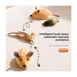 Automatic Sensing Moving Mouse Interactive Cat Toys Electronic Remote Squeaky Cat Toy For Kitten USB Rechargeable Pet