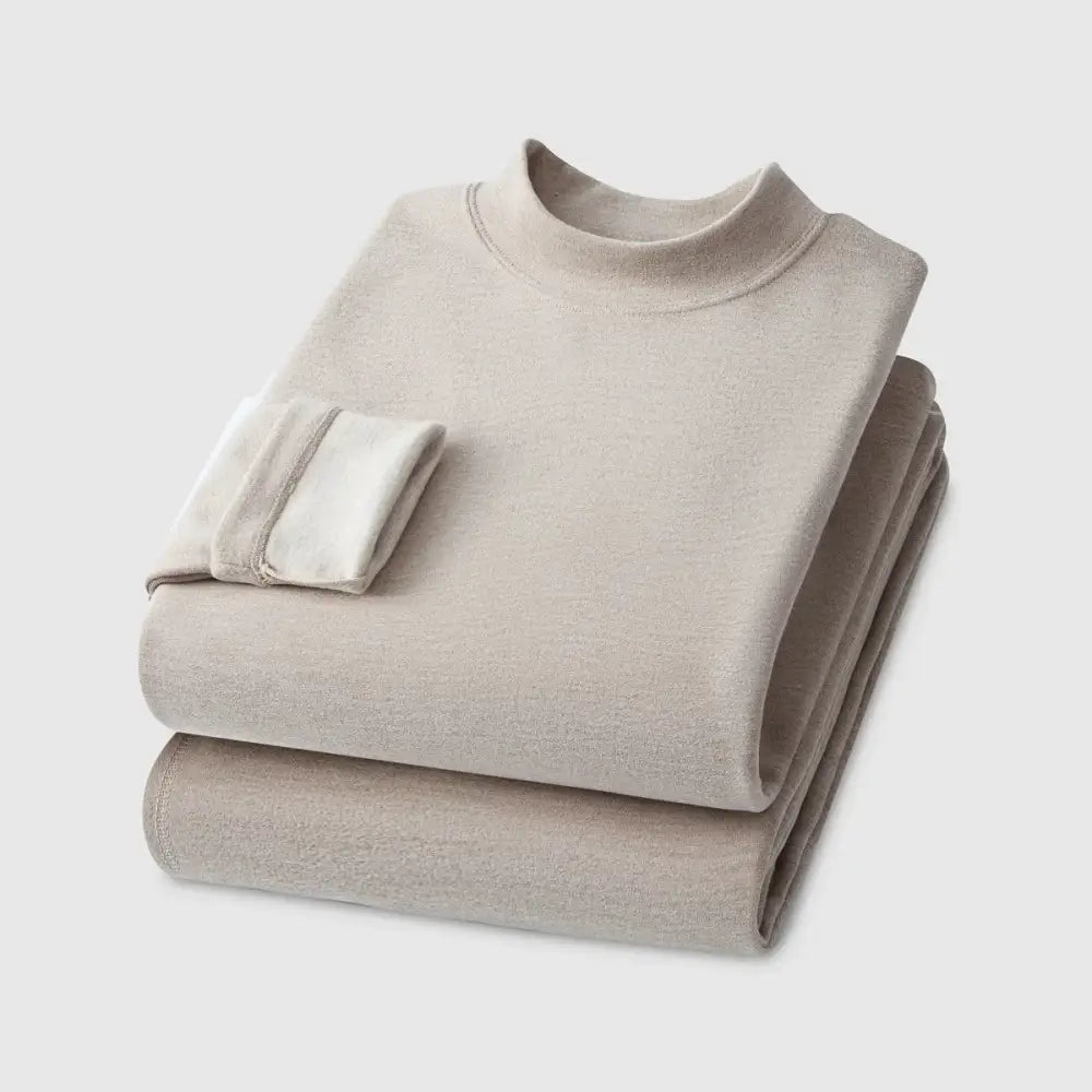 Autumn and Winter Men’s Cashmere Silk Thermal Underwear Women’s Cashmere Thermal Fall Pants Padded and Thickened