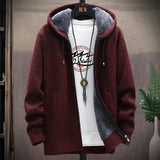 Autumn and Winter men’s wool jacket new jacket plush thickened classic vintage cardigan Hoodie casual loose tops