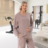 Autumn Long Sleeve Nursing T-Shirt – Maternity & Postpartum Breastfeeding Top with Fashion Letter Print