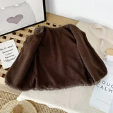 Autumn Winter Baby Lamb Wool Vest – Plush Plus Velvet Warm Waistcoat for Girls & Boys