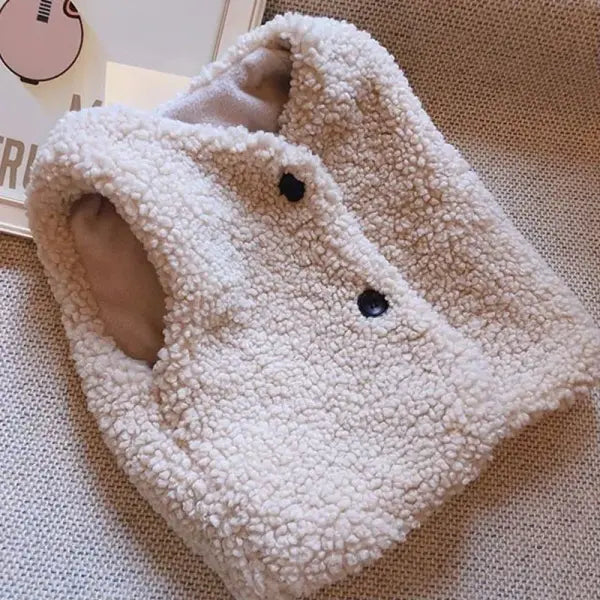 Autumn Winter Baby Lamb Wool Vest – Plush Plus Velvet Warm Waistcoat for Girls & Boys - F22942BE / 130 (5-6 Years)