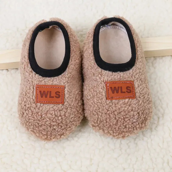 Autumn Winter Baby Slippers Toddler Plush Floor Sock Shoes Boy Girl Children Soft Anti-slip Walking Shoes Indoor Home