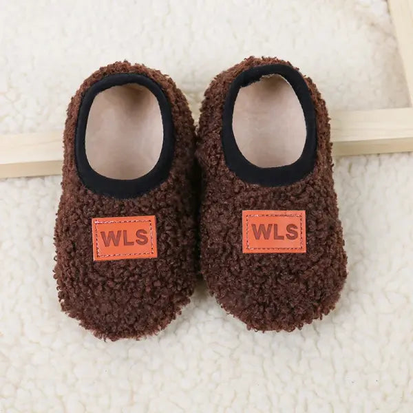 Autumn Winter Baby Slippers Toddler Plush Floor Sock Shoes Boy Girl Children Soft Anti-slip Walking Shoes Indoor Home