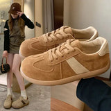 Autumn/Winter Fashion Trend Women’s Casual Shoes College Style Wide Toe Soft Comfortable Flat Shoes Outdoor Casual