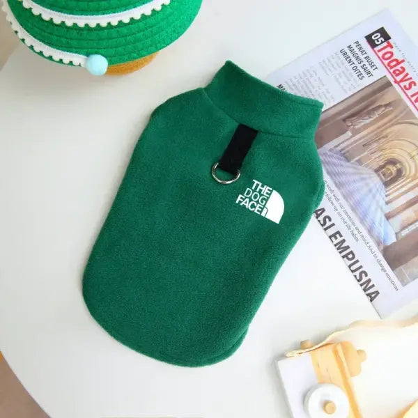 Autumn & Winter Dog Clothes – Fleece Warm Sweater & Coat for Small Dogs French Bulldog Chihuahua Pug - Green / L