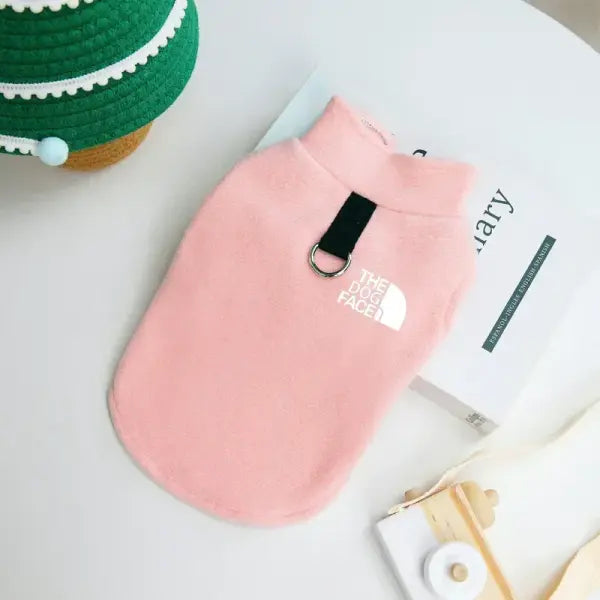 Autumn & Winter Dog Clothes – Fleece Warm Sweater & Coat for Small Dogs French Bulldog Chihuahua Pug - Pink / XXL