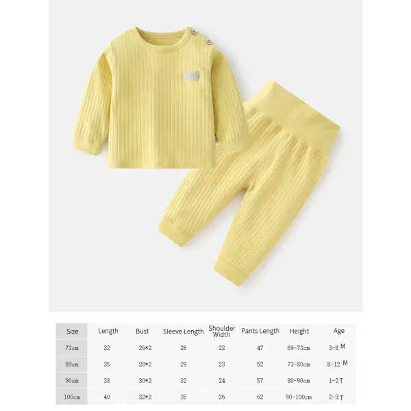 Autumn & Winter Baby Thermal Underwear Set – Warm Pajamas for Boys & Girls Colorful Sleepwear Kids Clothes