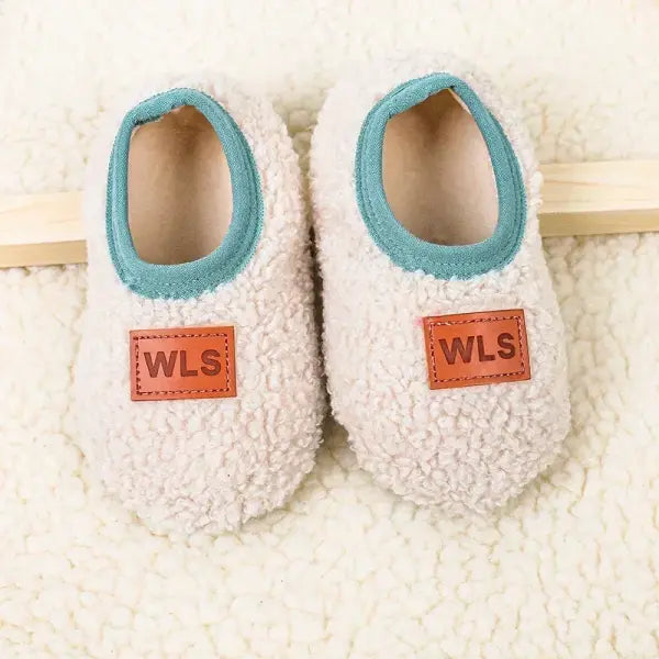 Autumn Winter Warm Baby Slippers Toddler Plush Floor Sock Shoes Boys Girls Soft Anti-slip Walking Shoes Indoor Home