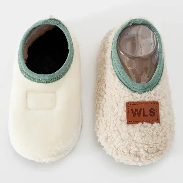 Autumn Winter Warm Baby Slippers Toddler Plush Floor Sock Shoes Boys Girls Soft Anti-slip Walking Shoes Indoor Home