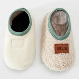 Autumn Winter Warm Baby Slippers Toddler Plush Floor Sock Shoes Boys Girls Soft Anti-slip Walking Shoes Indoor Home