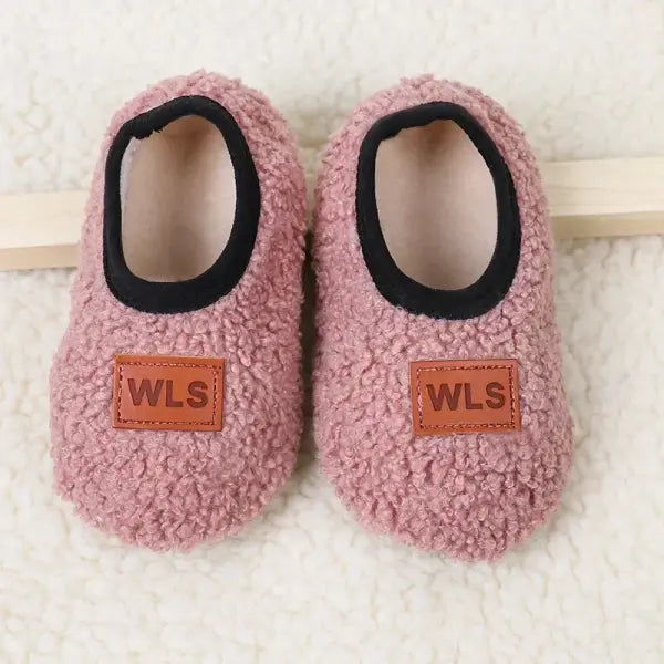 Autumn Winter Warm Baby Slippers Toddler Plush Floor Sock Shoes Boys Girls Soft Anti-slip Walking Shoes Indoor Home