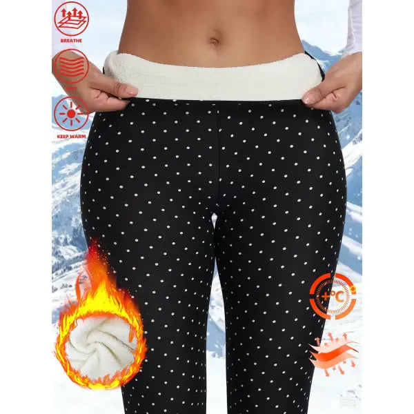Autumn Winter High Waist Elastic Slim Fleece Leggings Warm Tights - L / 722-Black / China Mainland