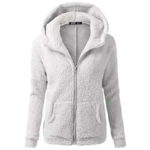 Autumn Winter Warm Jacket Women hoodie Hooded 2025 Casual Female Hoodies Sweatershirt Zipper Coat Solid Soft Fleece