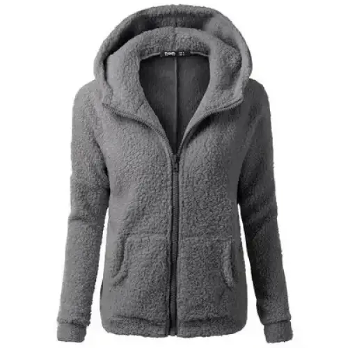Autumn Winter Warm Jacket Women hoodie Hooded 2025 Casual Female Hoodies Sweatershirt Zipper Coat Solid Soft Fleece