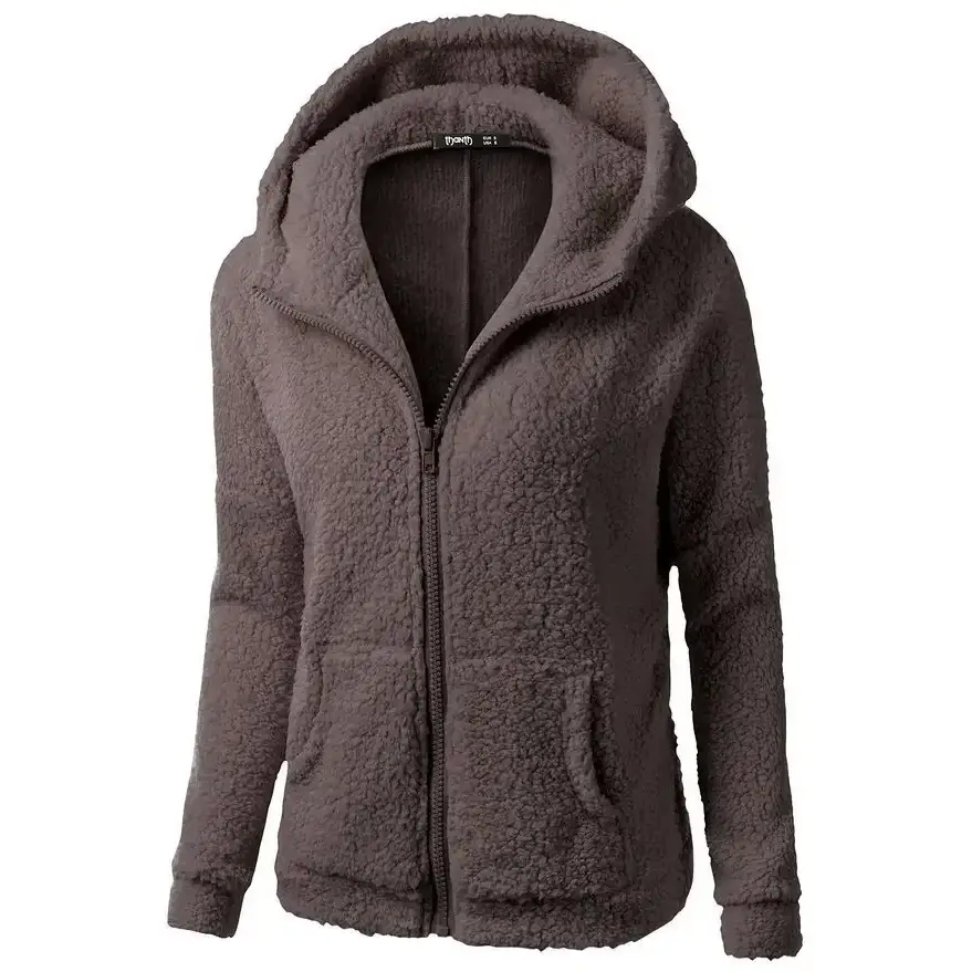 Autumn Winter Warm Jacket Women hoodie Hooded 2025 Casual Female Hoodies Sweatershirt Zipper Coat Solid Soft Fleece