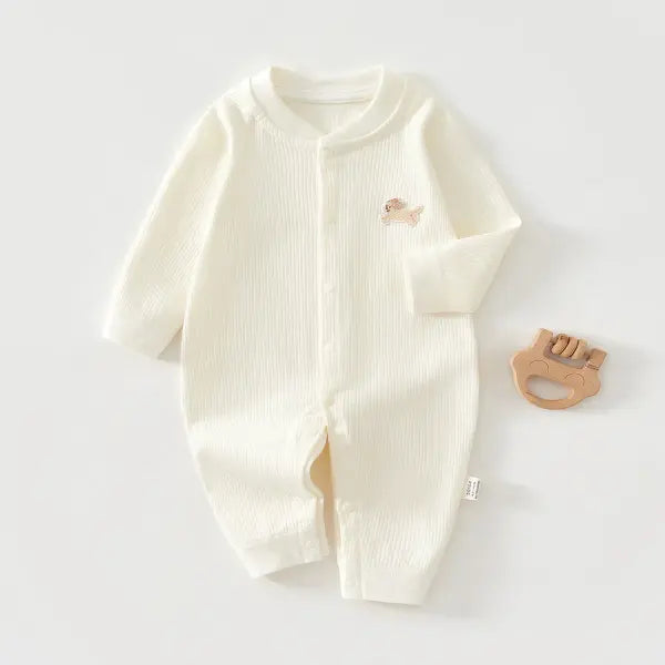 AYNIGIELL Baby Jumpsuit – Spring & Autumn Pure Cotton Sleepwear for Newborn Boys & Girls (0–18 Months) - bai / 9M(73)