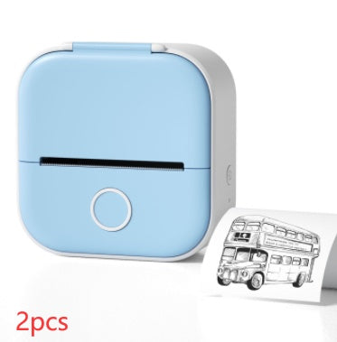 Phomemo T02 Portable Bluetooth Thermal Label Printer - Blue 2pcs / USB
