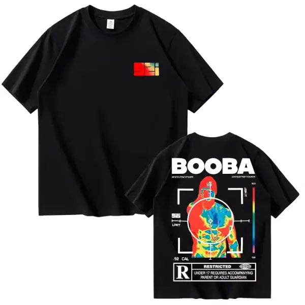 B2O BOOBA Printed T-Shirt – Men & Women’s Harajuku Streetwear Casual Short Sleeve Tee