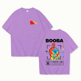 B2O BOOBA Printed T-Shirt – Men & Women’s Harajuku Streetwear Casual Short Sleeve Tee - Purple / XL
