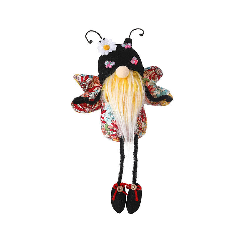 Bee Festival Flower Butterfly Long Legs Faceless Doll - Flower body - Hair Remover