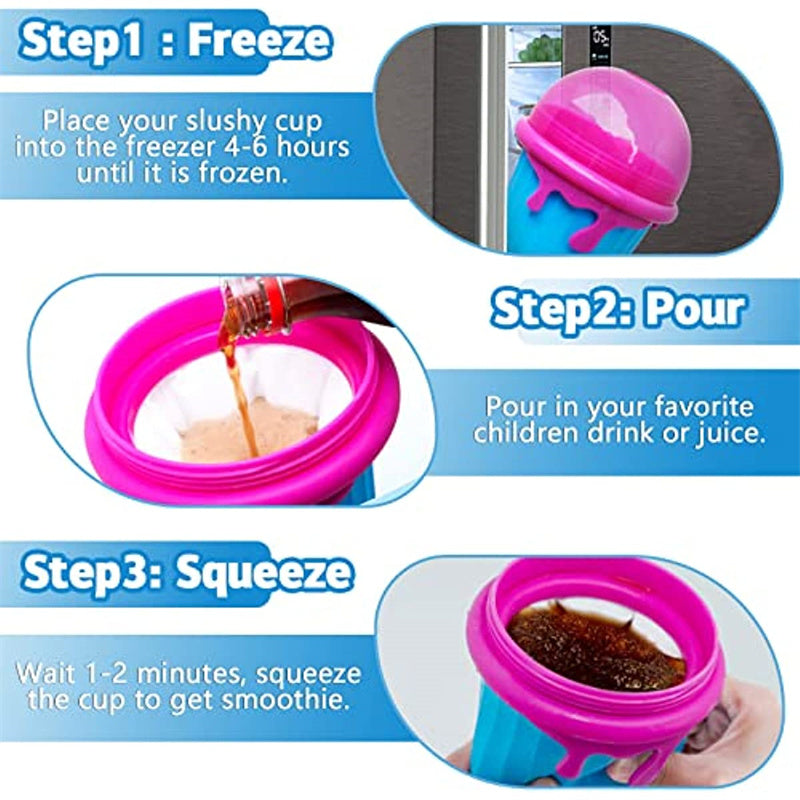 Instant Slushy and Frozen Drink Maker Squeeze Cup