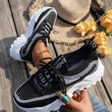 Women’s Breathable Flyknit Low Heel Shoes with Rubber Sole Material
