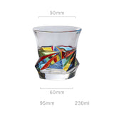 European Style New Enamel Whisky Glass With Colorful Woven Pattern - 1 Style / 1PCS - Hair Remover