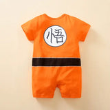 Baby Anime Jumpsuit – Soft Cotton Summer Short Sleeve Romper (0–18 Months)