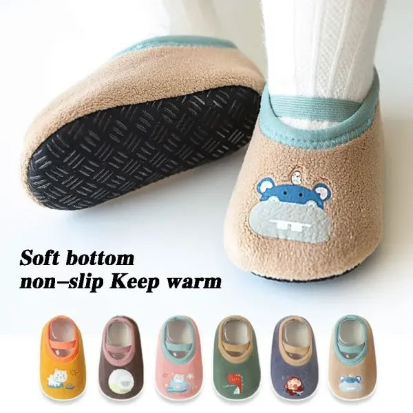 Baby Anti-slip Socks Newborn Warm Crib Floor Shoes with Rubber Sole for Children Boy Toddler Foot Girl Infant Cute Kids