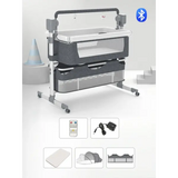 Baby Bassinet,Automatic Electric Rocking with Remote,Newborn Bedside Bassinet Foldable Travel Co-Sleeper for Infant