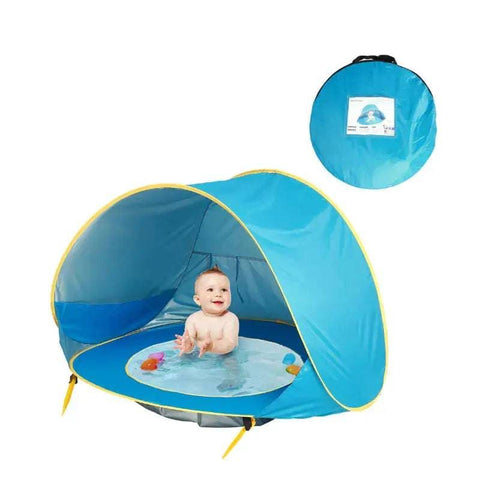 Baby Beach Tent - UV Protection Pop-Up Sun Shelter for Infants - Blue Tents