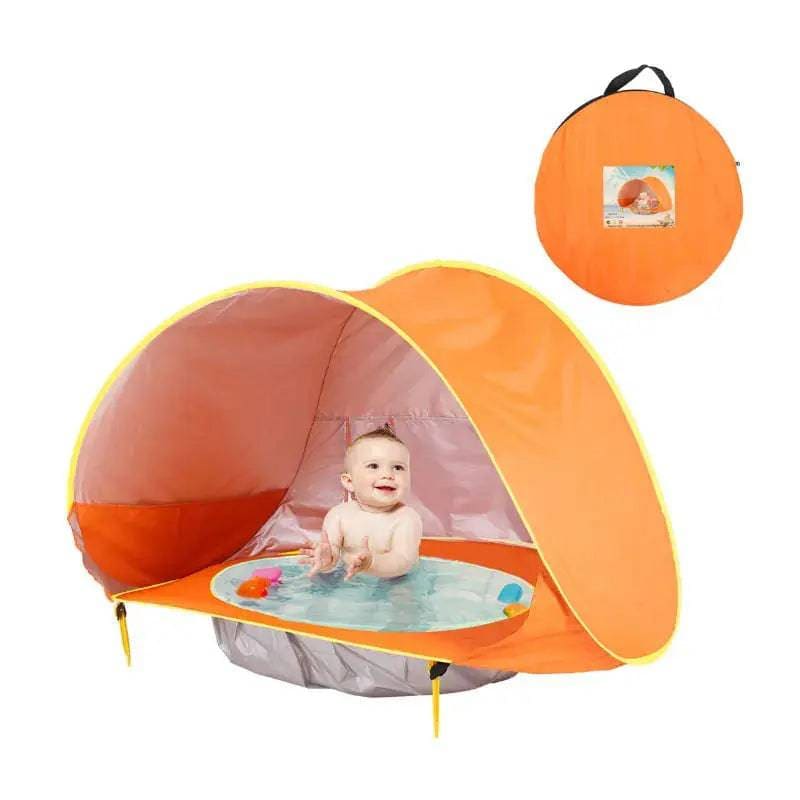 Baby Beach Tent - UV Protection Pop-Up Sun Shelter for Infants - Orang Tents