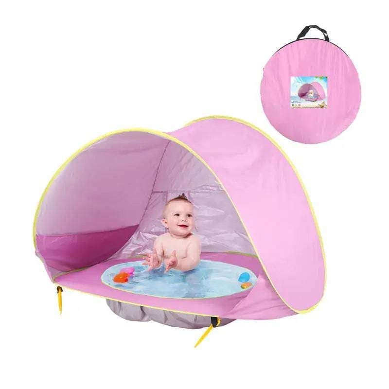 Baby Beach Tent - UV Protection Pop-Up Sun Shelter for Infants - Pink Tents