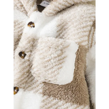 Baby Plaid Romper – Hooded Long Sleeve Plush Jumpsuit for Boys & Girls Winter Warm Bodysuit 3–24 Months