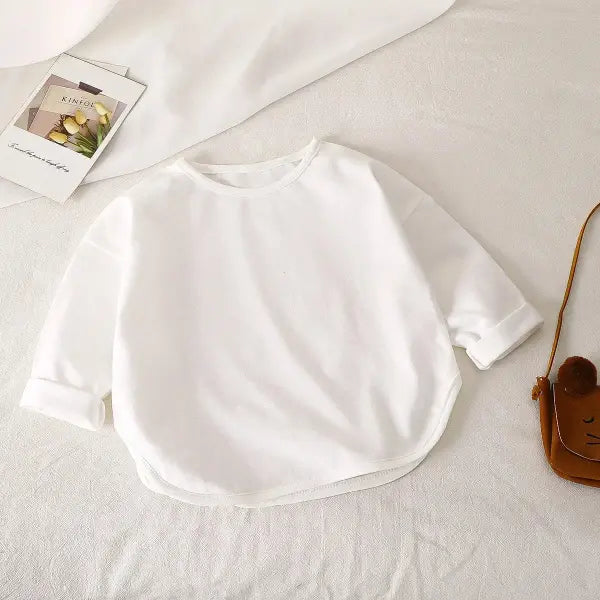 Baby Boys Basic Tee Long Sleeve T-shirts Pure Cotton Baby Girl Tops Kids T-shirt Cotton Spring Tee Shirts Baby Boy