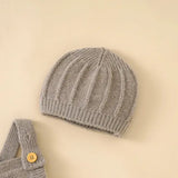 Baby Romper & Hat Set – Fashion Sleeveless Knitted Jumpsuits for Newborns & Toddlers Neutral Colors