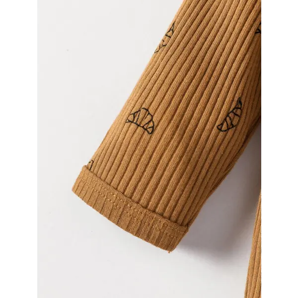 Baby Boys 2pcs Pantsuit Set – Soft Long Sleeve Newborn Outfit with Hat Casual Daily Autumn Wear