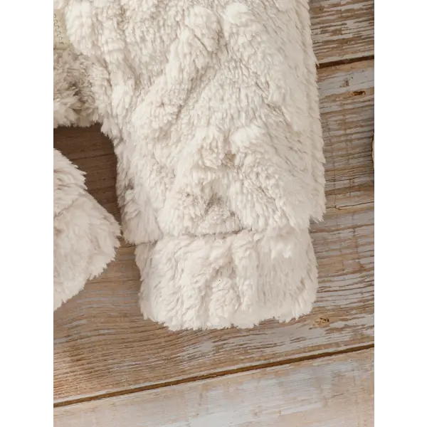 Baby Boys Winter Jumpsuit – Long Sleeve Plush Hoodie with Zipper Warm Newborn Clothes