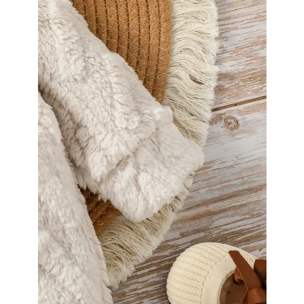 Baby Boys Winter Jumpsuit – Long Sleeve Plush Hoodie with Zipper Warm Newborn Clothes