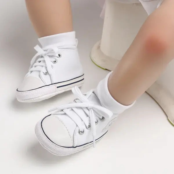 Baby Canvas Classic Sports Sneakers Newborn Baby Boys Girls Print Star First Walkers Shoes Infant Toddler Anti-slip