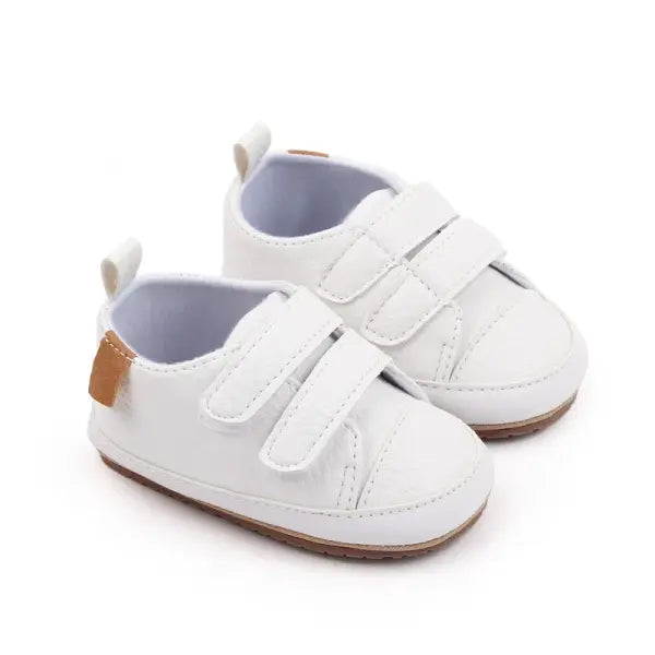 Baby Casual Sneakers 0–12M – Spring & Autumn Soft PU/TPR Sole Anti-Slip Toddler Shoes,